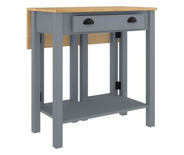 3 részes szürke tömör fenyőfa bárszett