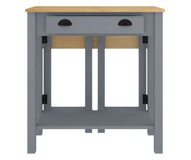 3 részes szürke tömör fenyőfa bárszett