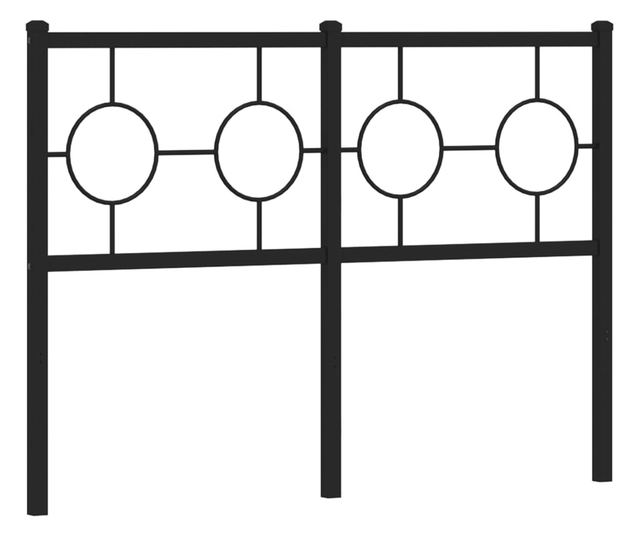 fekete fém fejtámla 120 cm