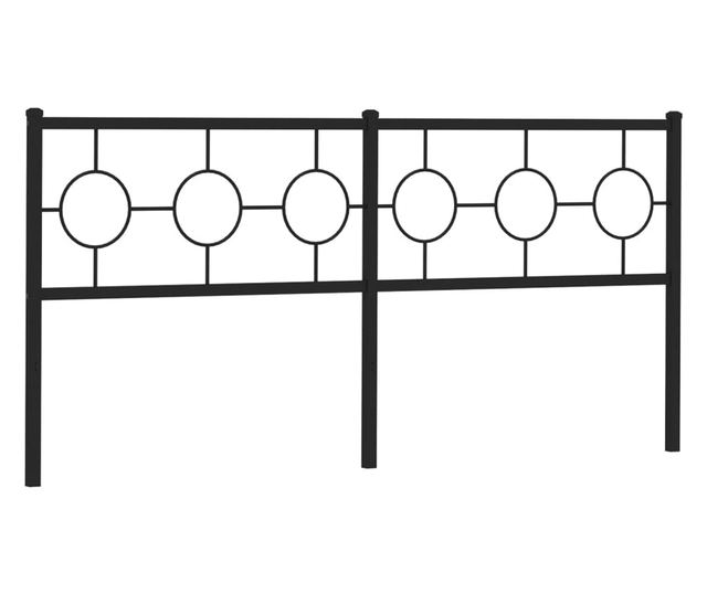 fekete fém fejtámla 180 cm