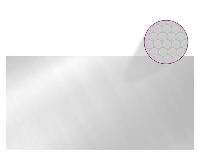 ezüst polietilén medencetakaró 600 x 300 cm