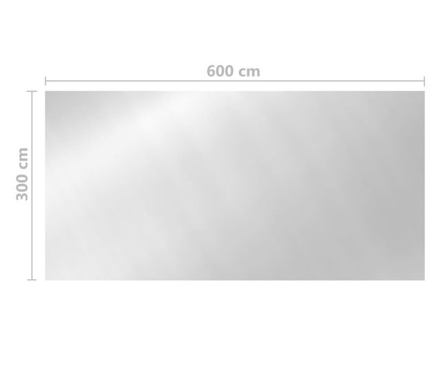 ezüst polietilén medencetakaró 600 x 300 cm