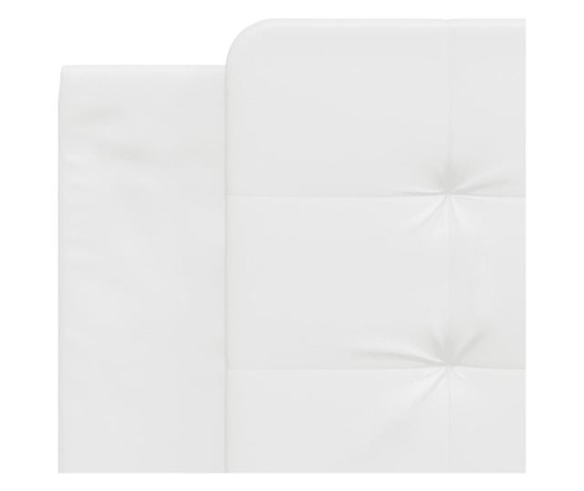 Легло с матрак, бяло, 180x200 см, изкуствена кожа