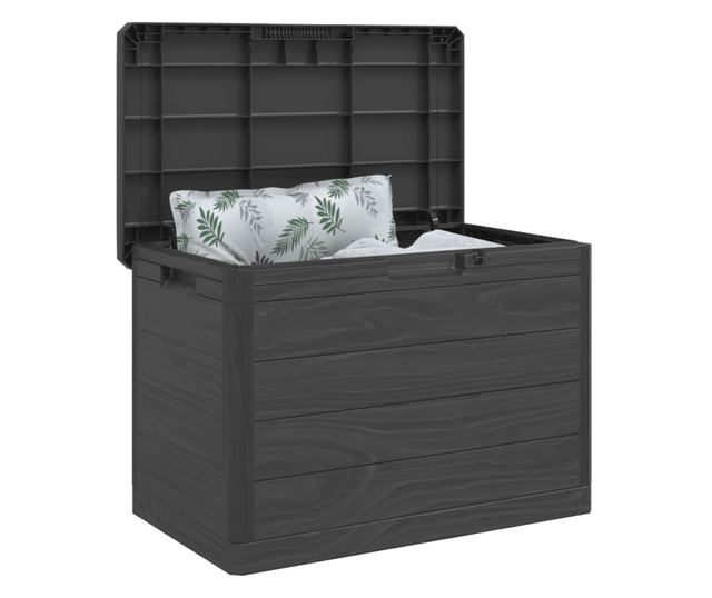 antracitszürke polipropilén kültéri párnatartó 77,5x44,5x53 cm