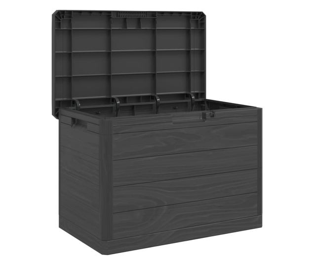 antracitszürke polipropilén kültéri párnatartó 77,5x44,5x53 cm