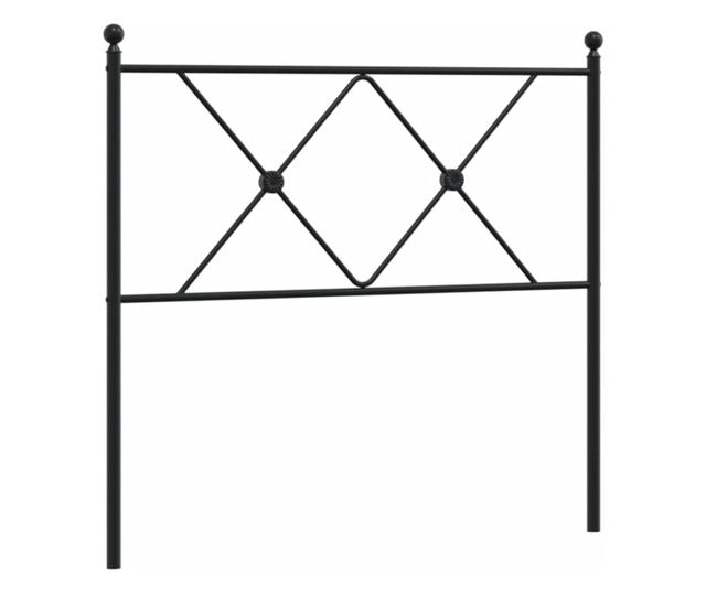 fekete fém fejtámla 90 cm