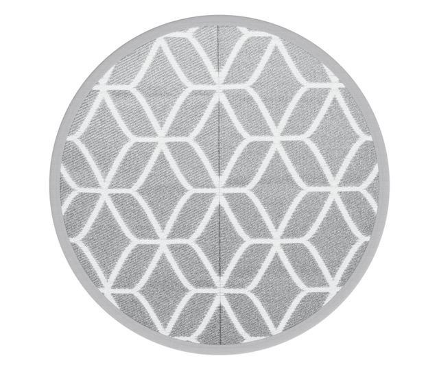 szürke polipropilén kültéri szőnyeg Ø160 cm