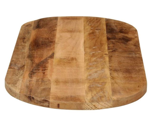 tömör nyers mangófa ovális asztallap 120 x 60 x 2,5 cm