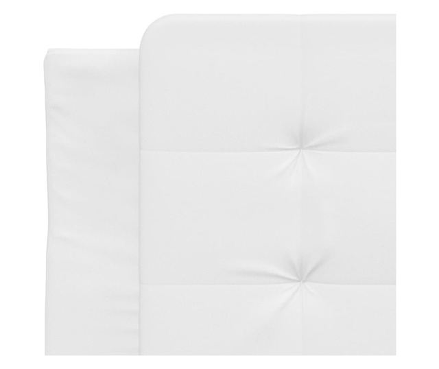 Легло с матрак, бяло, 100x200 см, изкуствена кожа