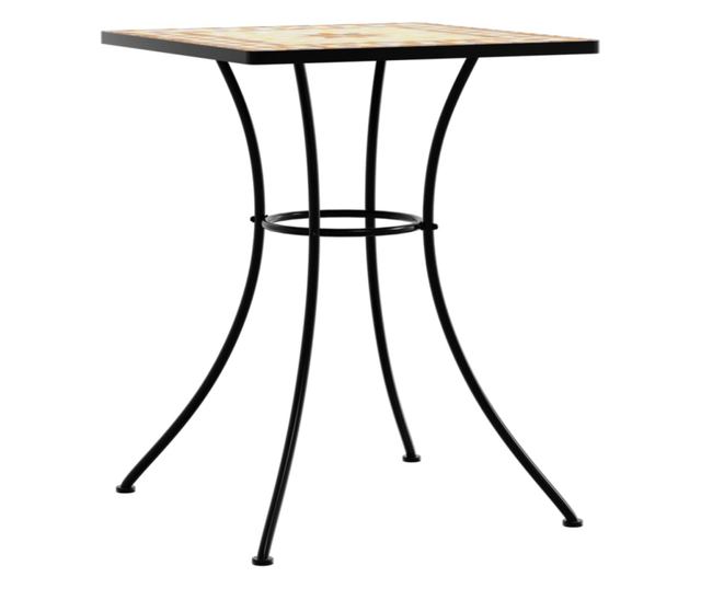 terrakotta kerámia mozaikos bisztróasztal 60 x 60 x 74 cm