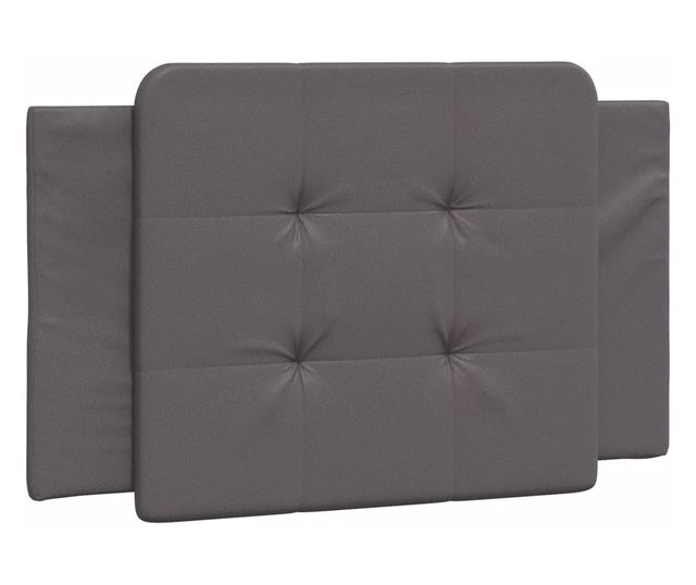 Легло с матрак, сиво, 80x200 см, изкуствена кожа