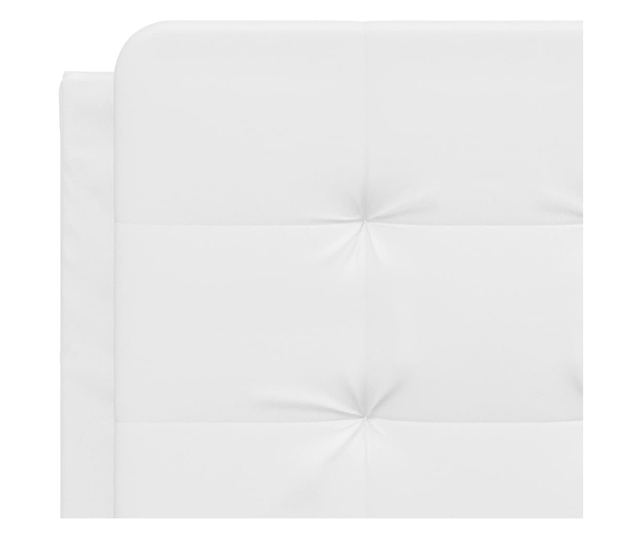 Легло с матрак, бяло, 140x200 см, изкуствена кожа