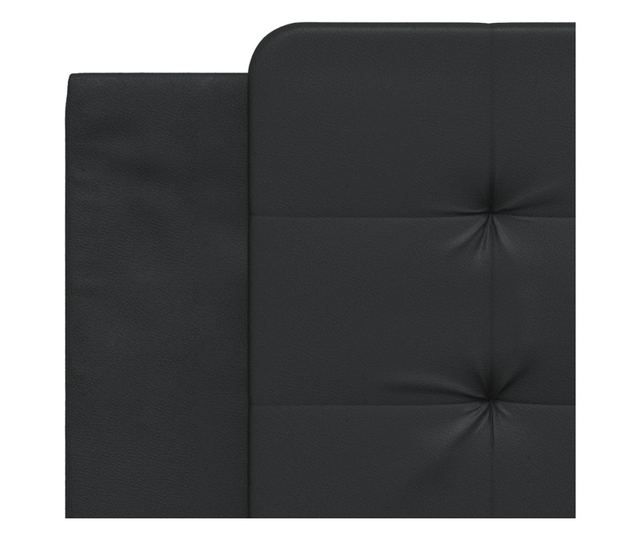fekete műbőr fejtámla párna 180 cm