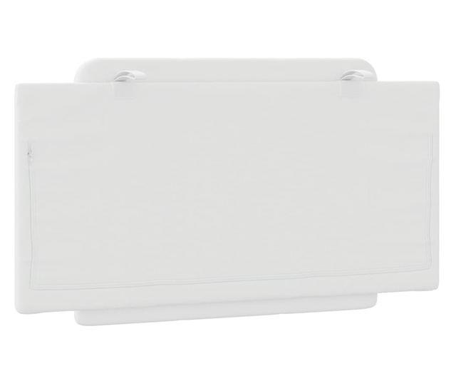 fehér műbőr fejtámla párna 100 cm