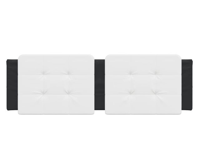 fehér és fekete műbőr fejtámla párna 160 cm