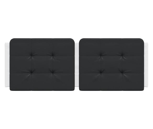 fekete és fehér műbőr fejtámla párna 140 cm