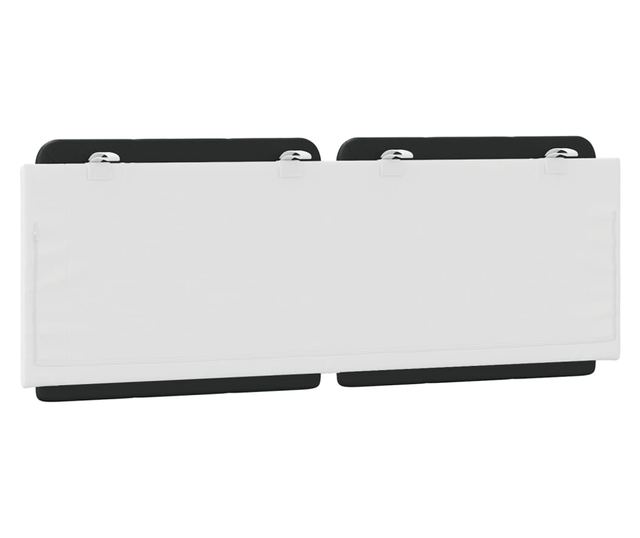 fekete és fehér műbőr fejtámla párna 140 cm