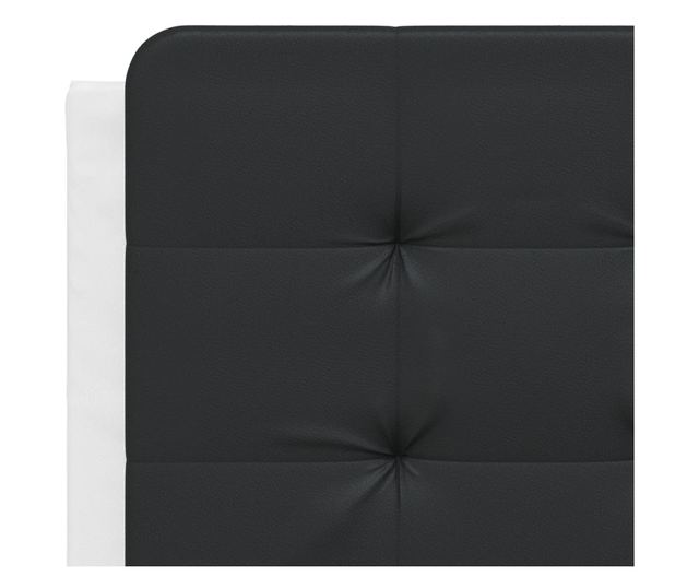 fekete és fehér műbőr fejtámla párna 140 cm