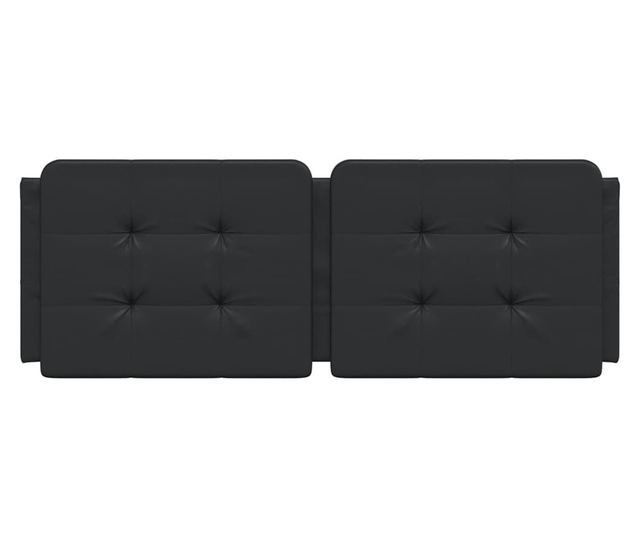 fekete műbőr fejtámla párna 120 cm