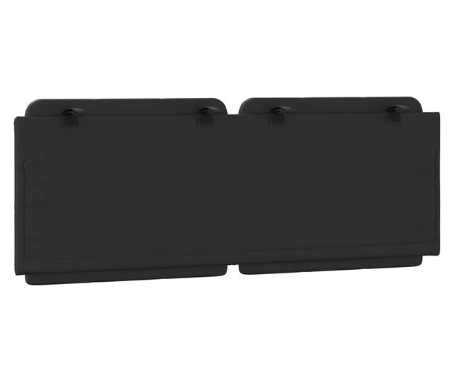 fekete műbőr fejtámla párna 120 cm