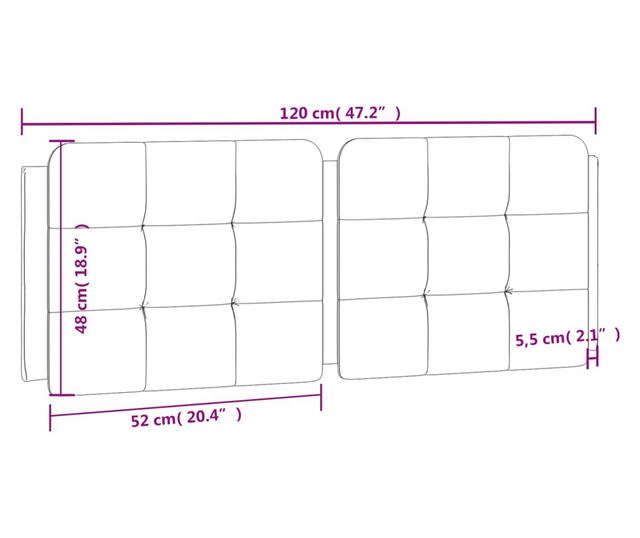 fekete műbőr fejtámla párna 120 cm