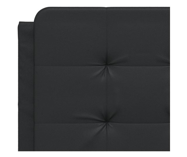 Легло с матрак, черно, 120x200 см, изкуствена кожа