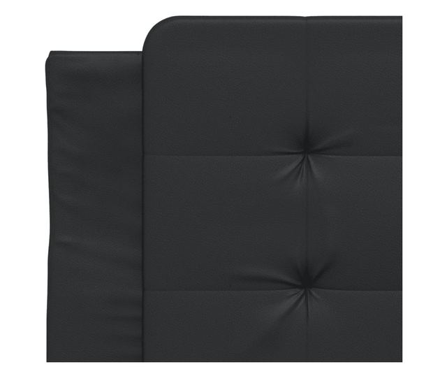 Легло с матрак, черно, 80x200 см, изкуствена кожа