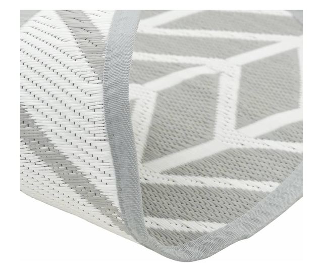 szürke polipropilén kültéri szőnyeg Ø120 cm