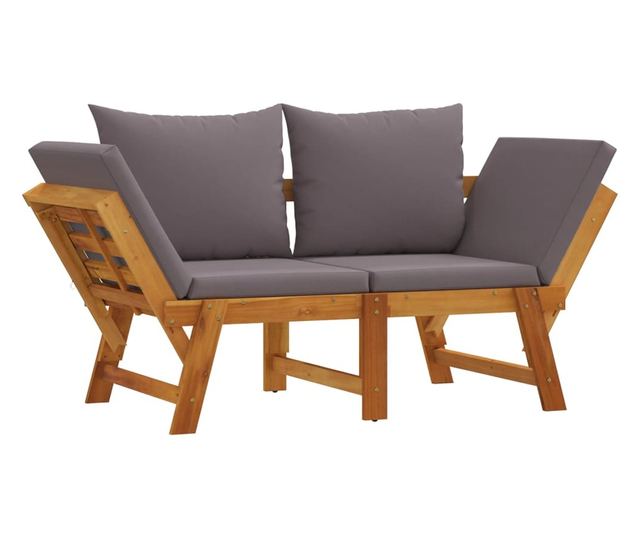 2 az 1-ben tömör akácfa kerti pad párnákkal