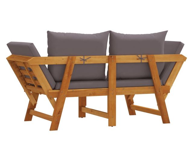 2 az 1-ben tömör akácfa kerti pad párnákkal