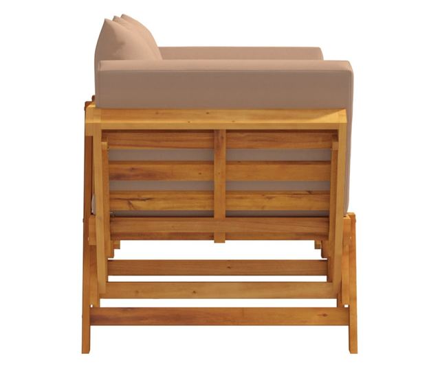 2 az 1-ben tömör akácfa kerti pad párnákkal