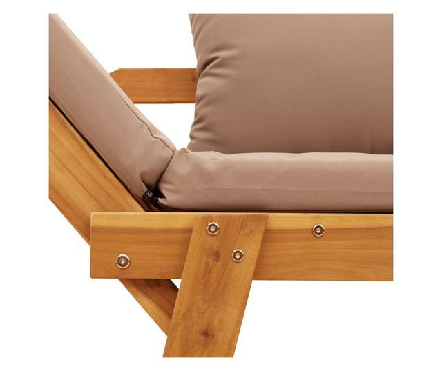 2 az 1-ben tömör akácfa kerti pad párnákkal