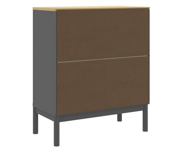 FLORO szürke tömör fenyőfa komód