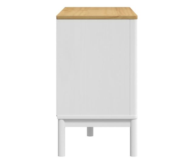 FLORO fehér tömör fenyőfa komód