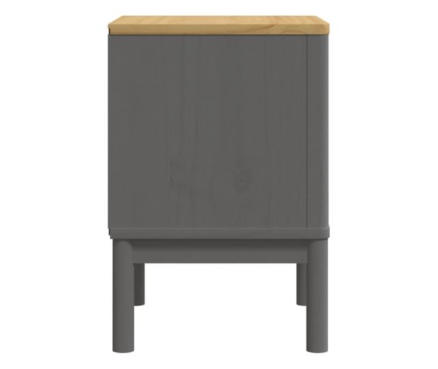 FLORO szürke tömör fenyőfa éjjeliszekrény 45 x 39 x 57 cm