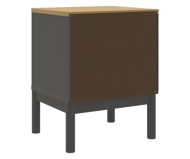 FLORO szürke tömör fenyőfa éjjeliszekrény 45 x 39 x 57 cm