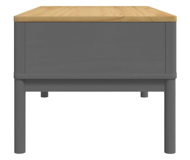 FLORO szürke tömör fenyőfa dohányzóasztal 99 x 55,5 x 45 cm