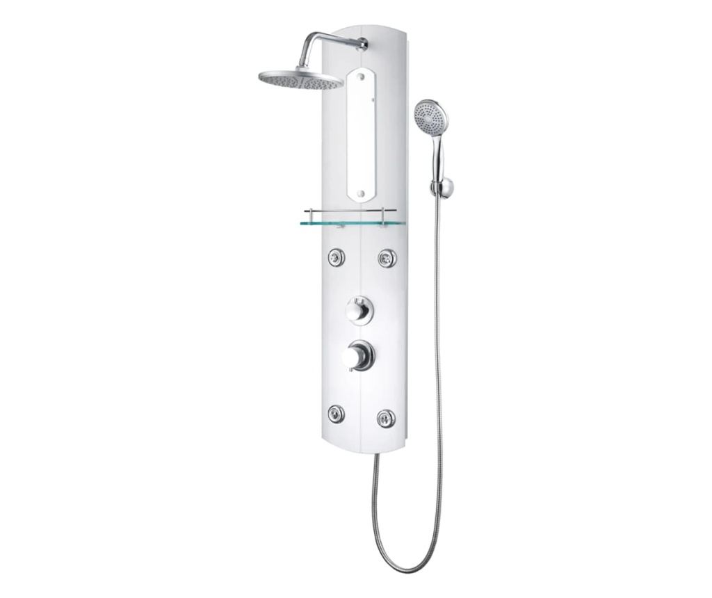 Душ панел, сребрист, 25x43x110 см - 3