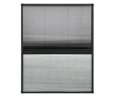 Nabrani zaslon protiv insekata za prozore aluminijski 60x80 cm