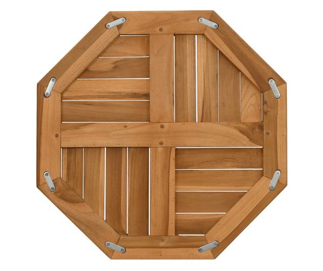 tömör tíkfa nyolcszögletű asztallap 50 x 50 x 2,5 cm