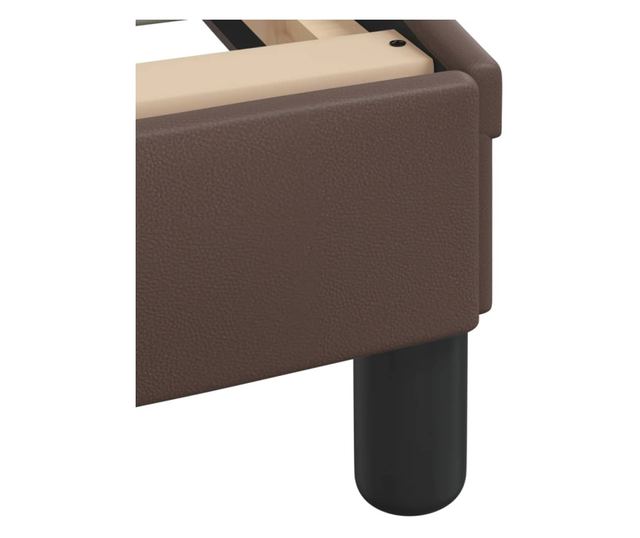 Легло с матрак, кафяво, 120x200 см, изкуствена кожа