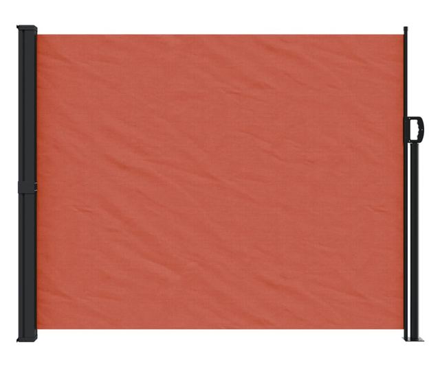 terrakotta behúzható oldalsó napellenző 160 x 500 cm