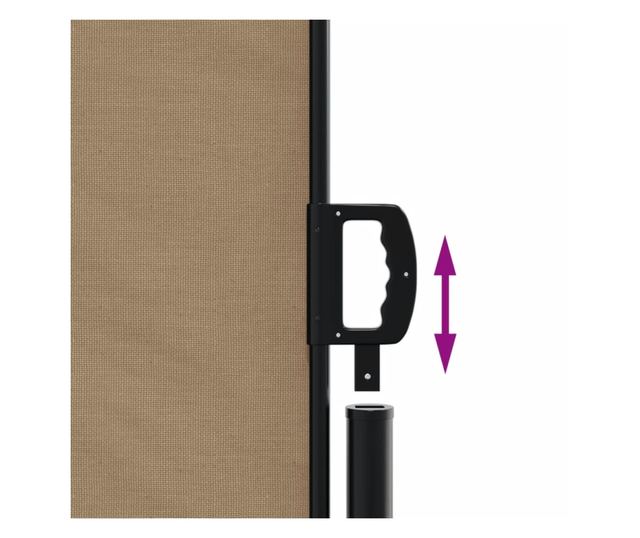 tópszínű behúzható oldalsó napellenző 180 x 1200 cm