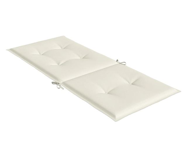 4 db krémszínű szövet magas háttámlájú székpárna 120x50x4 cm