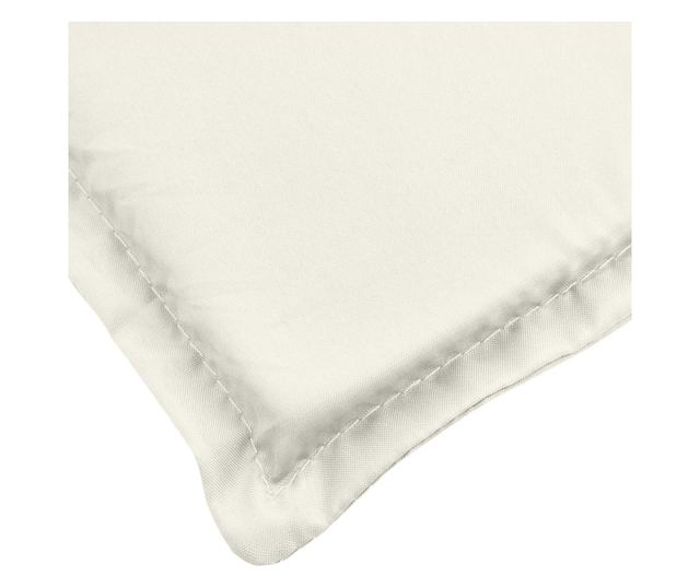 4 db krémszínű szövet magas háttámlájú székpárna 120x50x4 cm