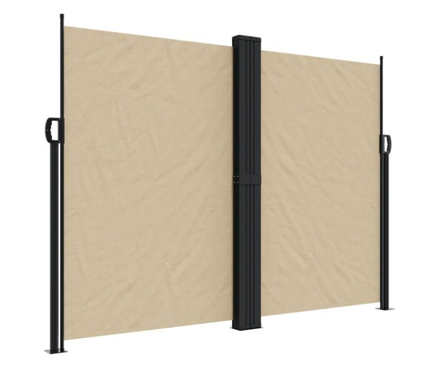 bézs behúzható oldalsó napellenző 180 x 600 cm
