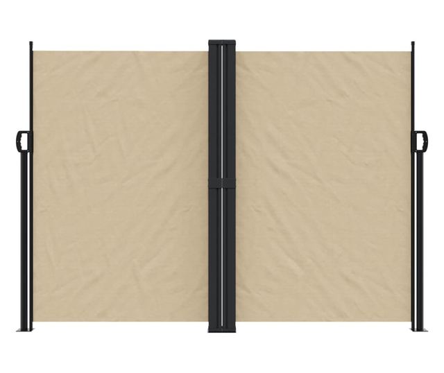 bézs behúzható oldalsó napellenző 180 x 600 cm