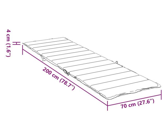 tengerészkék oxford szövet napozóágy párna