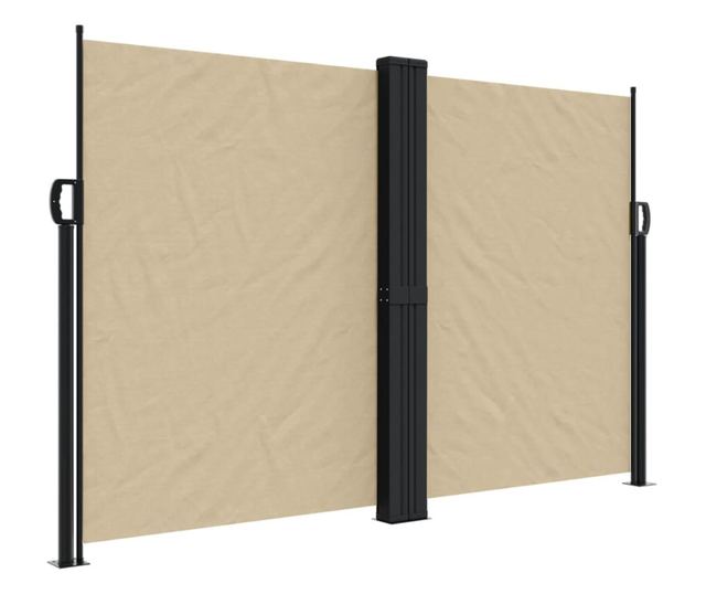 bézs behúzható oldalsó napellenző 160 x 600 cm