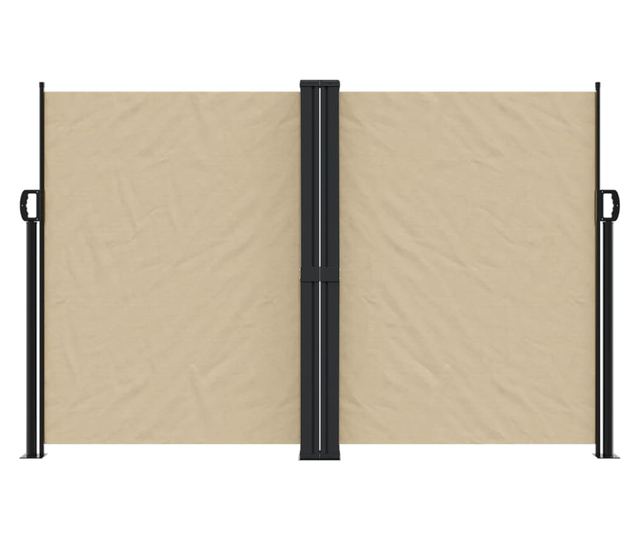 bézs behúzható oldalsó napellenző 160 x 600 cm